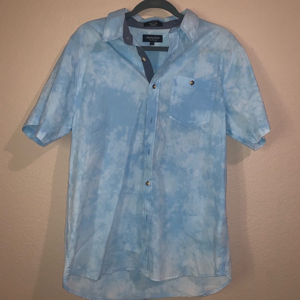 Light blue button up